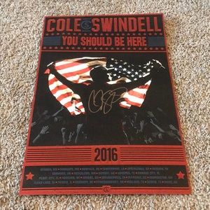 Signed Cole Swindell poster